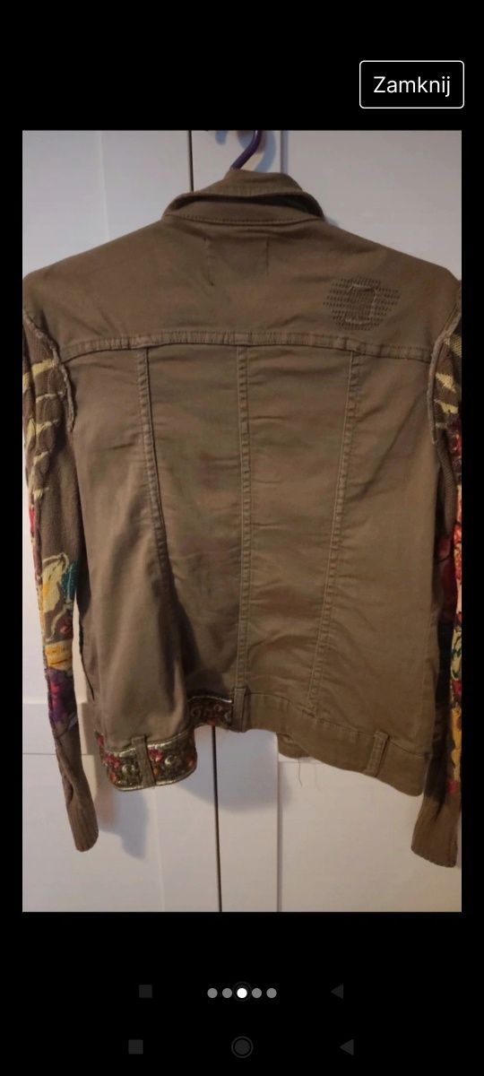 Kurtka desigual 36 zdobienia Boho military