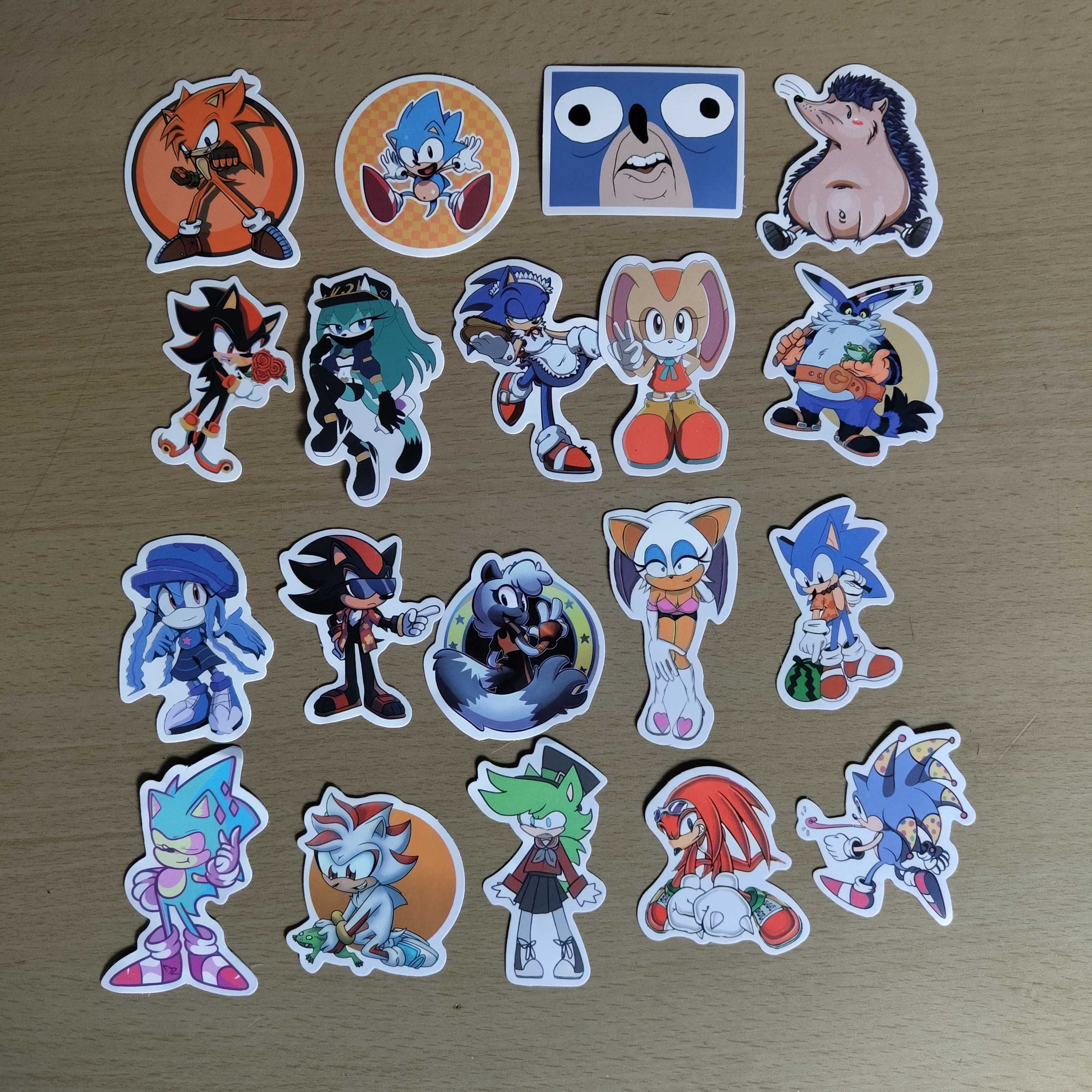 50 Autocolantes Stickers Sonic Sega