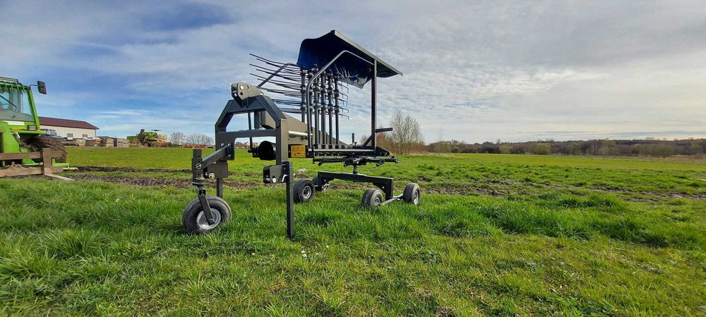 Zgrabiarka karuzelowa - przekładnia , tandem + koło kopiujące