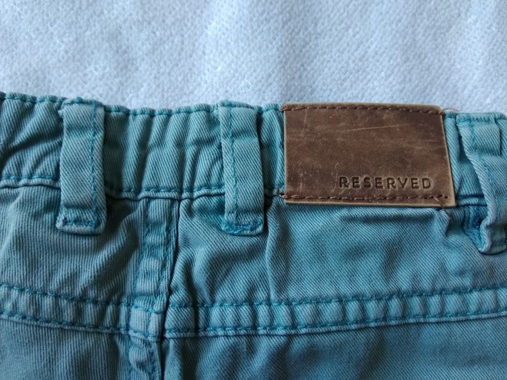 Spodenki jeansowe krótkie zielone 92 Reserved