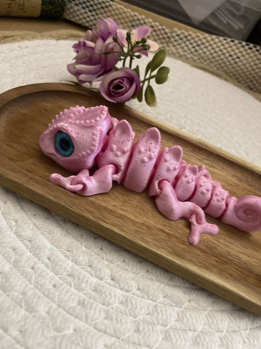 Gekon 3D - idealny na MIKOLAJKI ! Rozowy unikat !