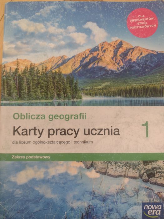Karty pracy ucznia z geografii 1 klasa