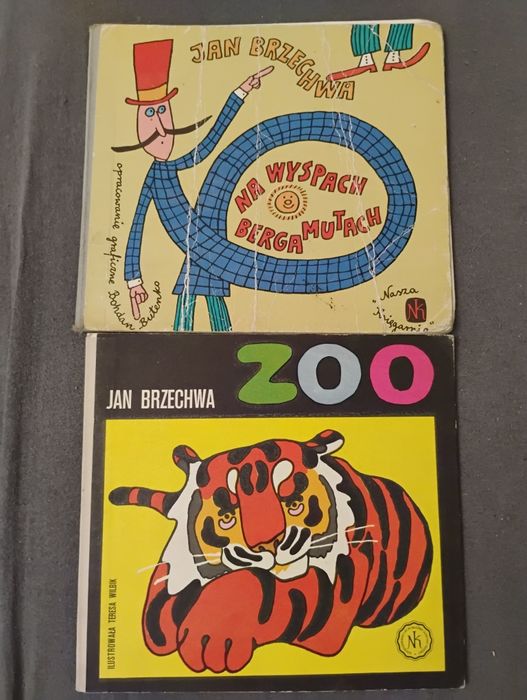 Jan Brzechwa Na wyspach Bergamutach Zoo zestaw PRL Nasza Księgarnia