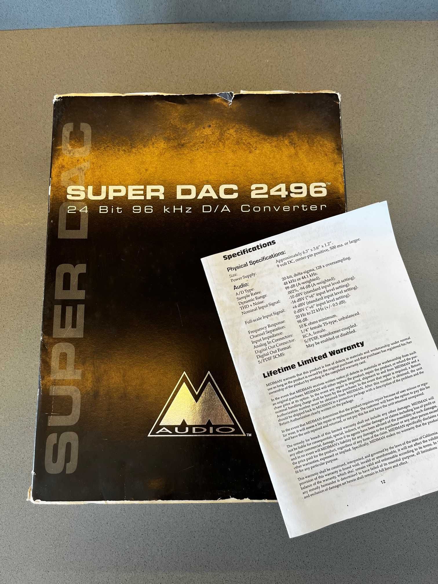 DAC XLR MAUDIO Super DAC2496 + kable