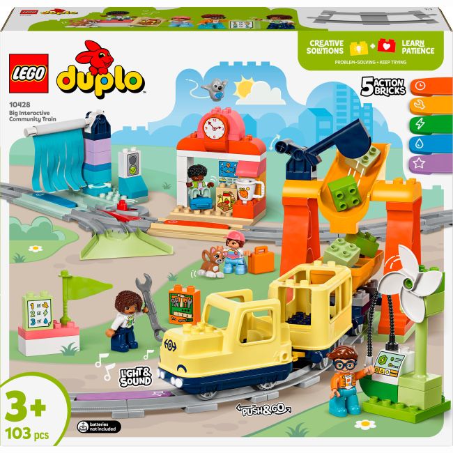 Lego лего 10428 DUPLO Town Великий інтерактивний громадський потяг