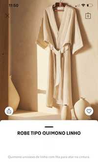 Robe Tipo Quimono Linho Zara Home NOVO