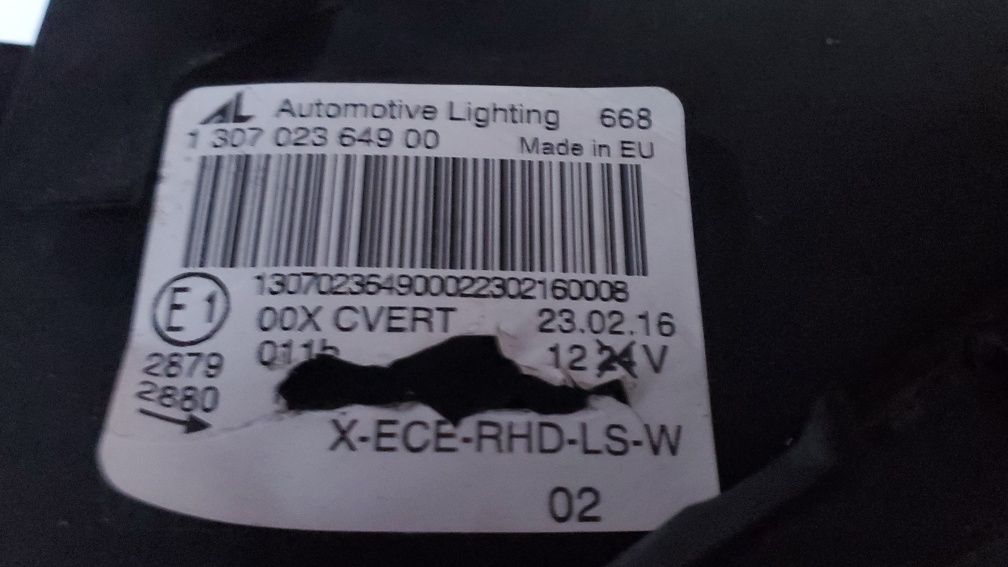 Фара ліва Mini Countryman R60, Paceman R61. 2010-16. 130702364900.