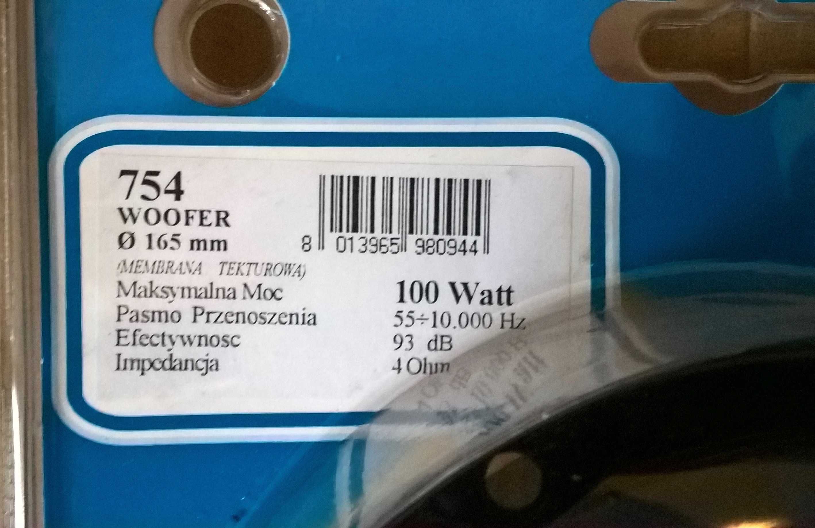 Głośniki samochodowe Fenner SPA165 4ohm 110W muzycznej 70-18kHz