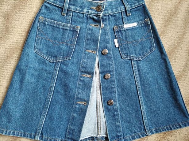 Юбка джинсовая на пуговицах, спідниця з джинсу, ХS, S, 6,8, 42