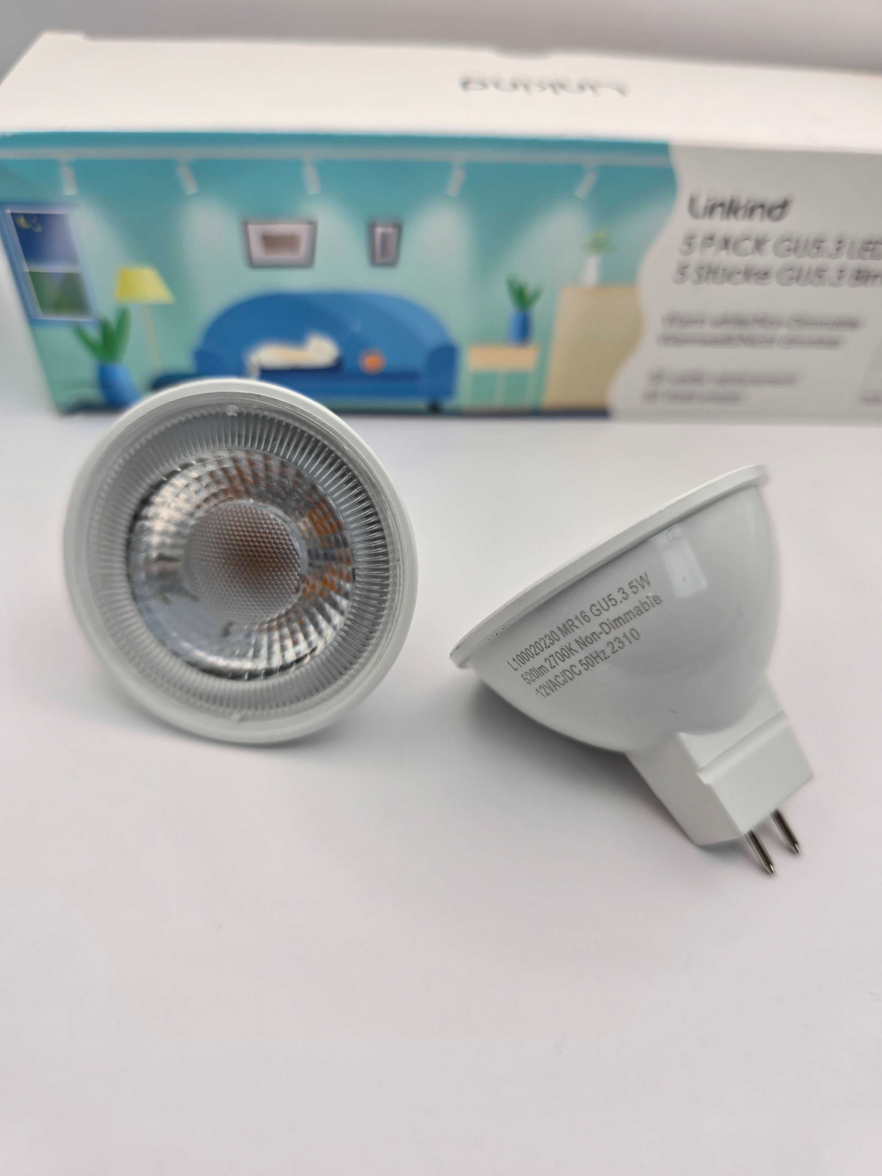 Lampa LED 5W 12 V, 50W Wymienna, 2700 K Ciepła biel 36, 520 Lm 5 szt.