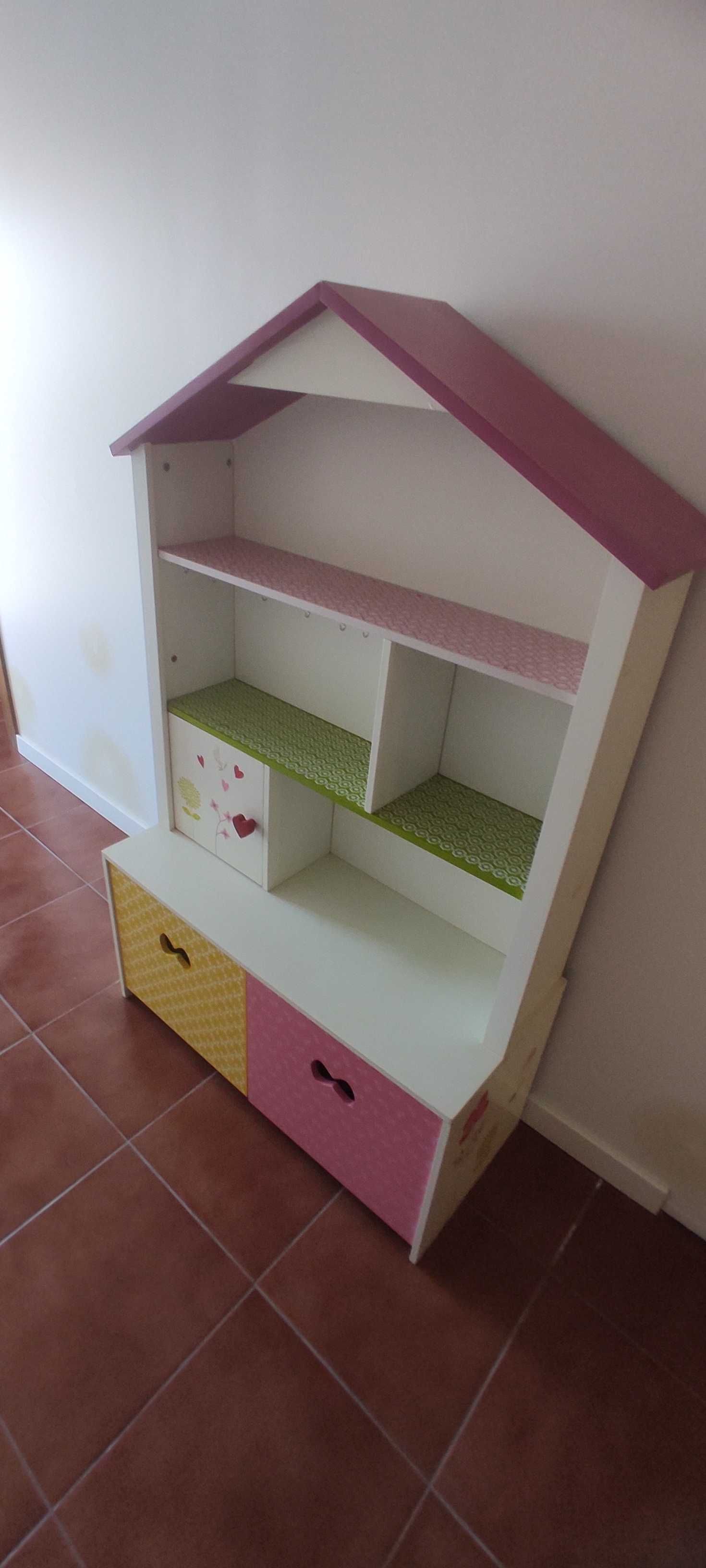 Estante de madeira para brinquedos/livros/casa de bonecas