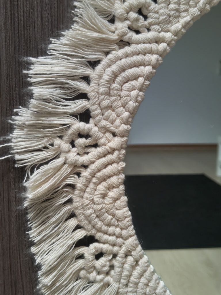 Espelho em macramé 45cm