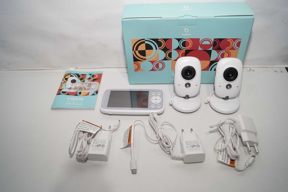 Niania elektroniczna 2 kamery kamera do obserwacji dzieci video boifun