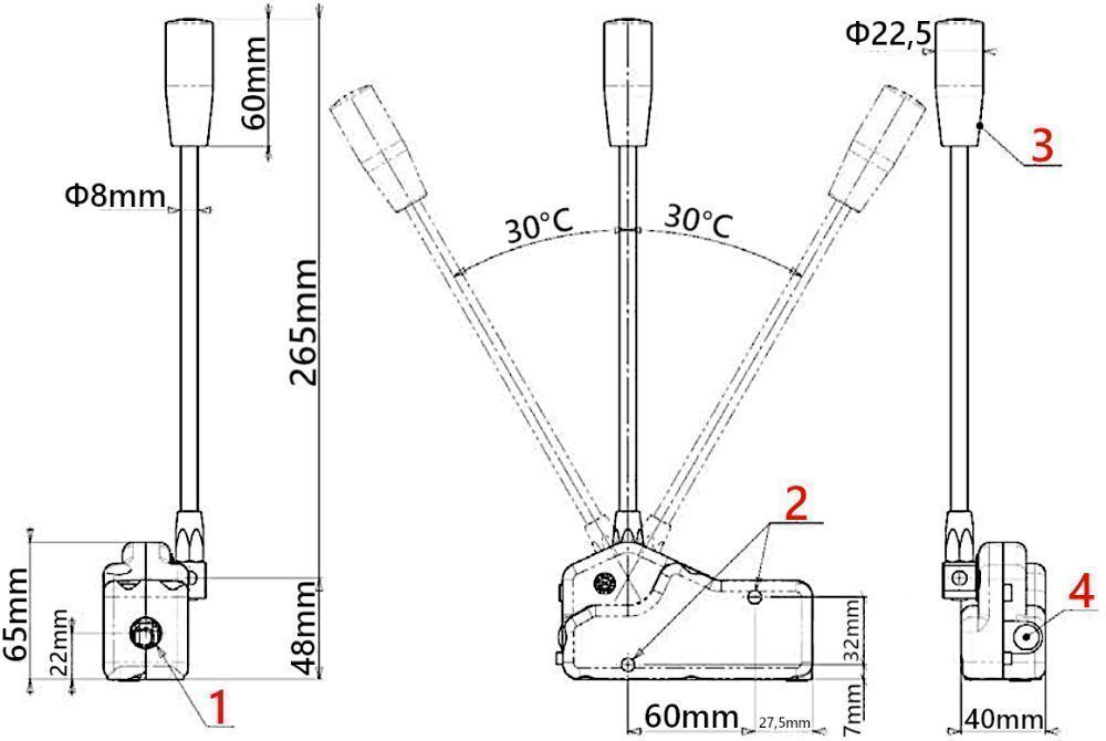 Dźwignia sterująca rozdzielaczem hydraulicznym [0314]