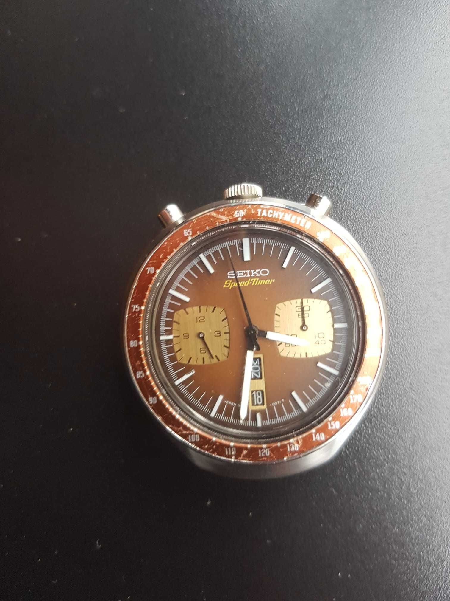 Relógio Seiko bulhead cronógrafo automático 1970