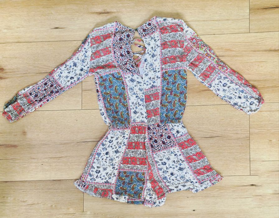 Kolorowy kombinezon American Eagle Outfitters, boho styl, rozmiar XS