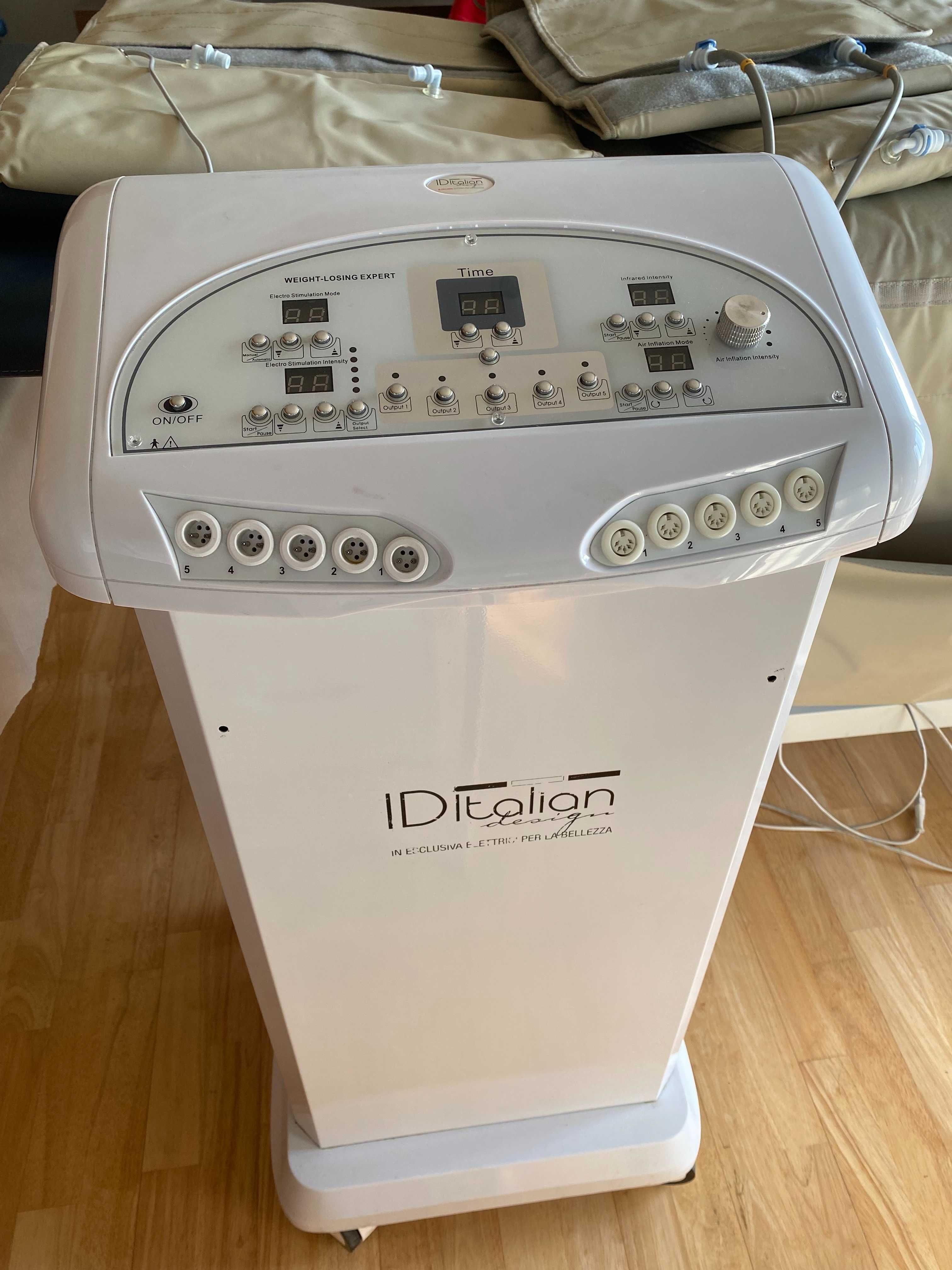Pressoterapia fato completo + aquecimento + electroestimulação