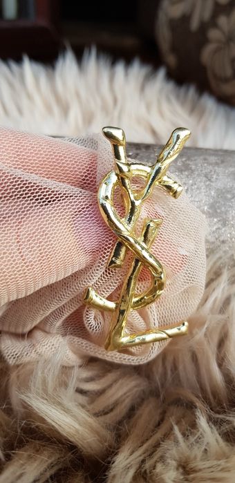 Broszka literki złota Y.S.L nowa duża nowa