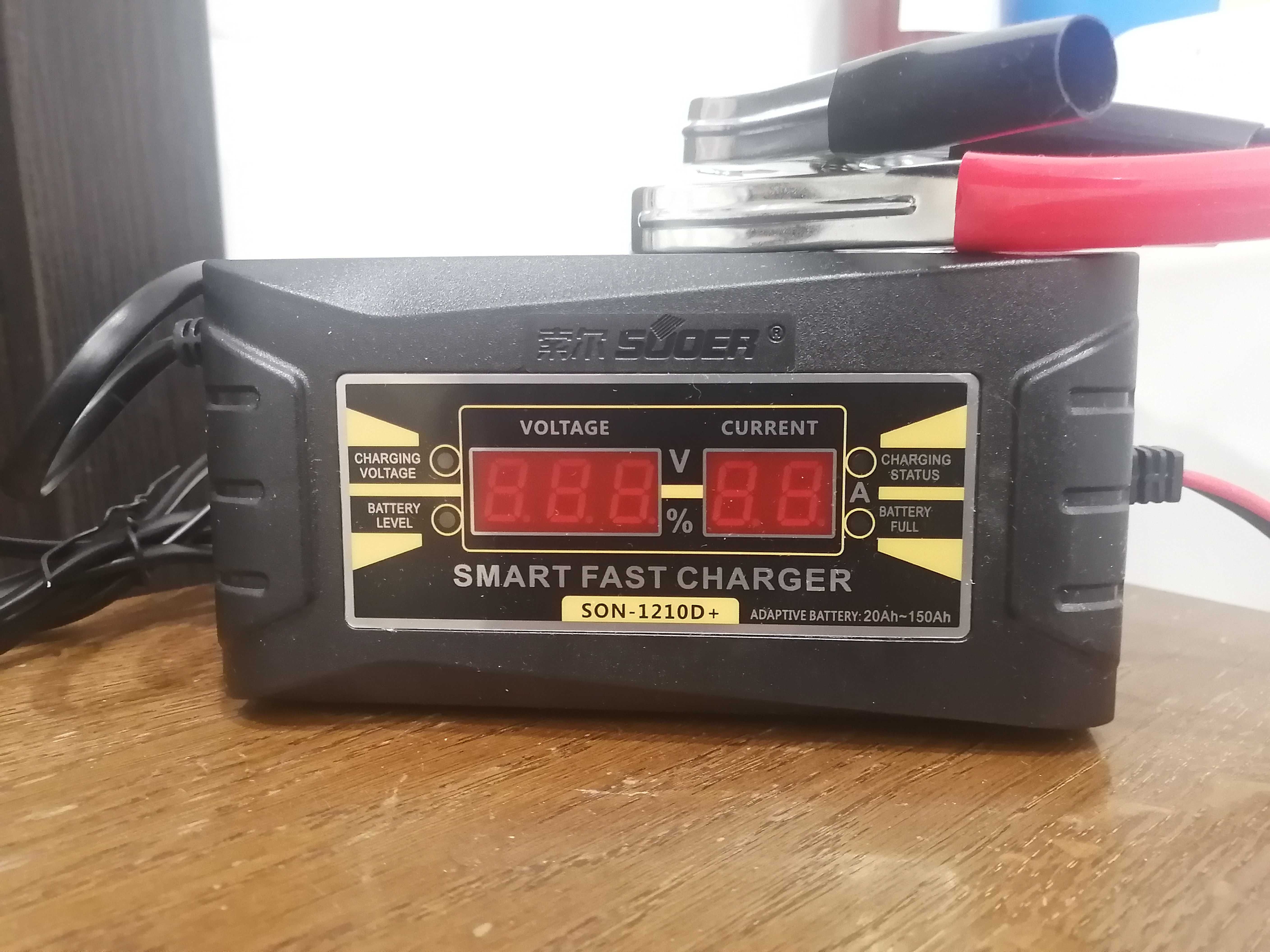 Умная зарядка для авто аккумулятора Smart Fast Charger Suoer 12V 10A