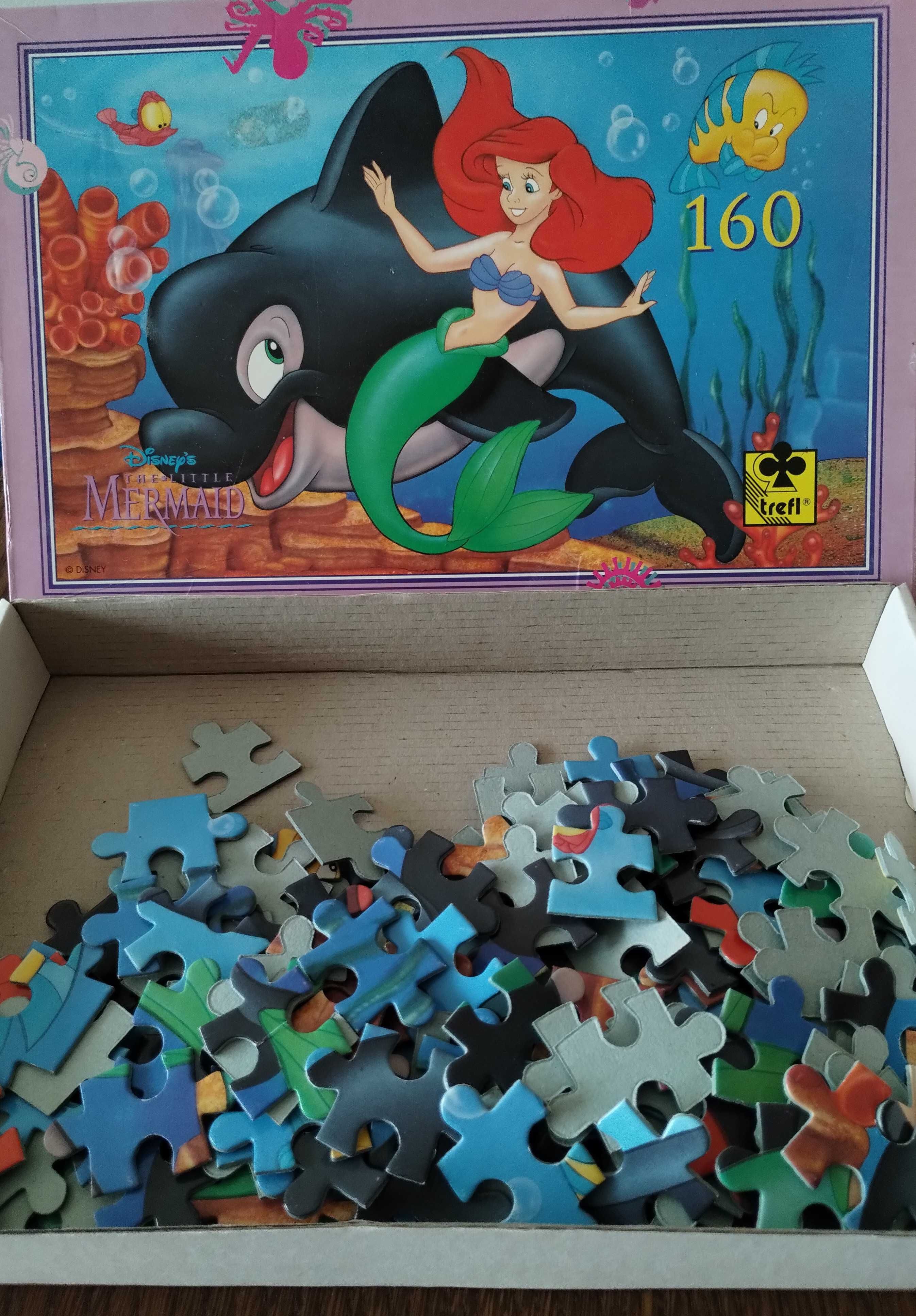 Puzzle Arielka Mała Syrenka 160 Trefl delfin Disney