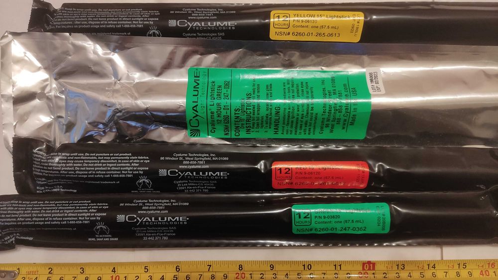 PAKIET 9 szt. + 3 szt. Światło Chemiczne - CYALUME Tactical Light -15"
