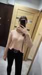 Kremowy sweter z golfem, oversize
