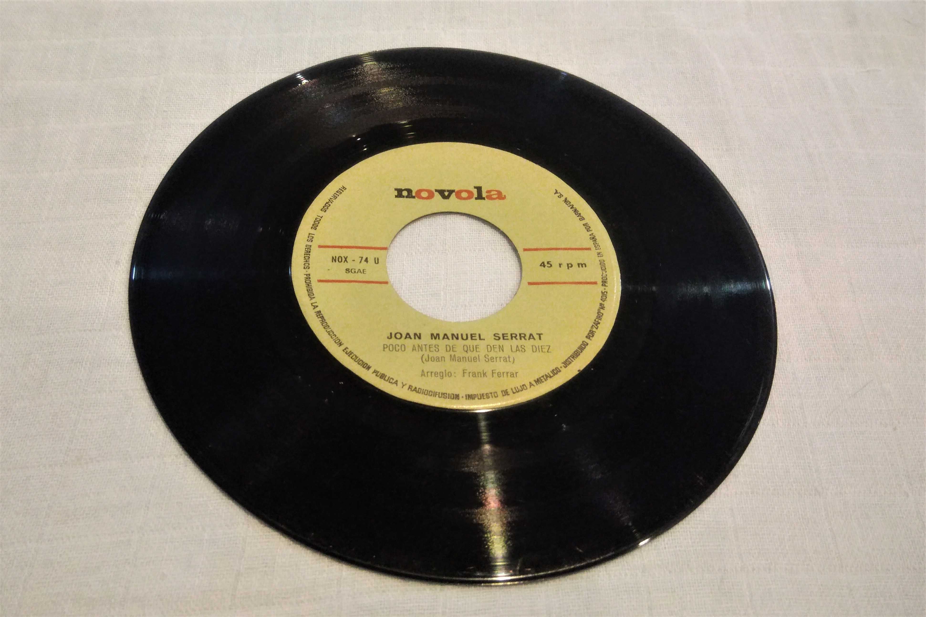 Disco vinil single Joan Manuel Serrat, Manuel, Poco antes de .., 1968