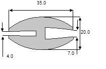 Uszczelka okienna do łączenia szyb typ H, uszczelka czołowa TPMGD duża