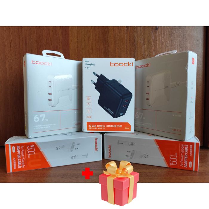 Быстрая зарядка Toocki Gan 67w TCT67 Z08 65W, швидка зарядка Туки 65в