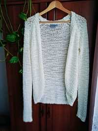 Biały, kremowy sweter, rozmiar S/M