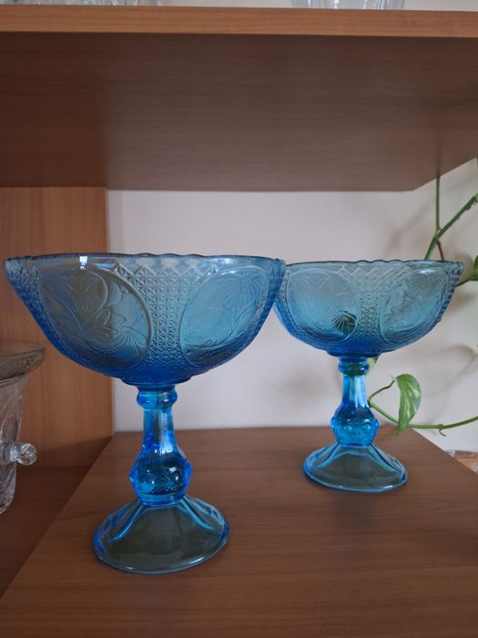 Owocarka / patera Medaliony turkusowa 2szt