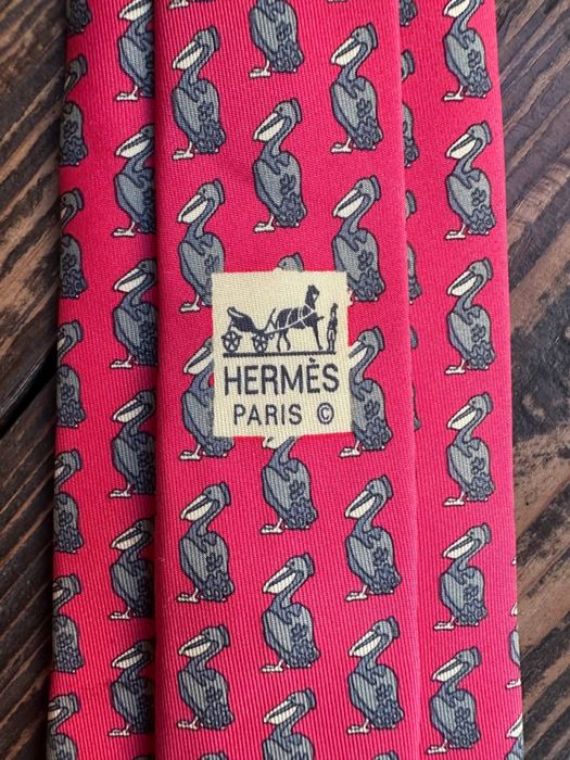 Вінтажний шовковий галстук краватка hermes