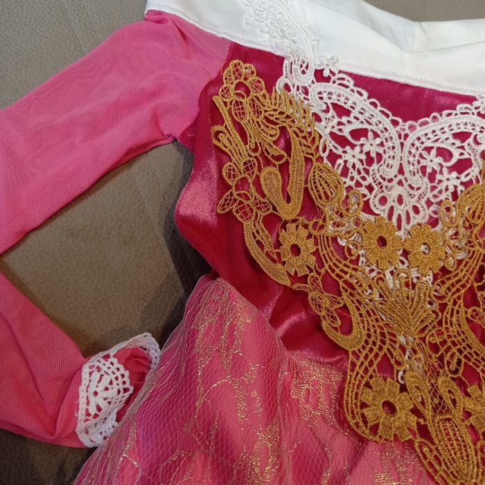 Sukienka strój przebranie księżniczka Aurora r.128-134