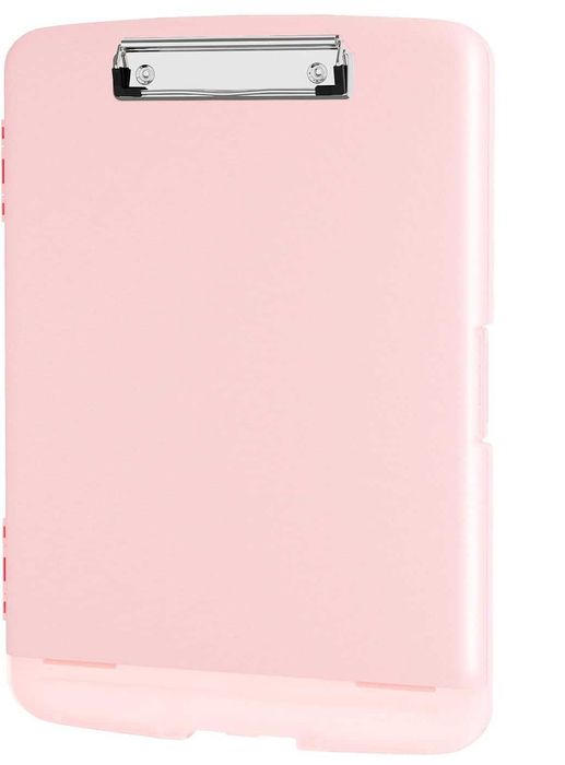 Piasoenc Clipboard A4 z organizerem i klipem bocznym, różowy
