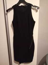 Sukienka ZARA XS czarna mini z zamkiem