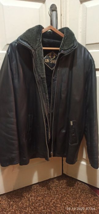 Куртка зима кожа.