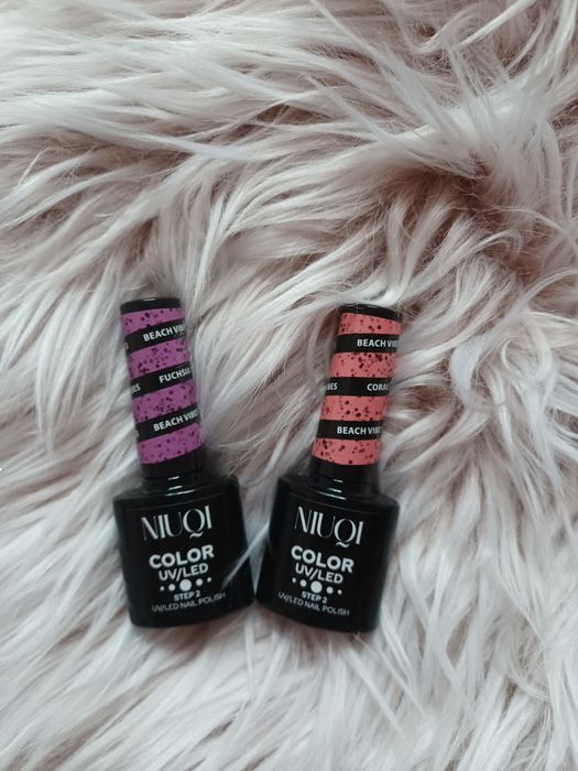 2 lakiery Beach Vibes fuksja i coral Niuqi