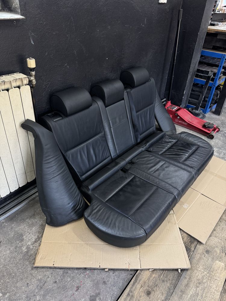 Bmw x5 e53 kanapa czarna skóra oparcie komplet