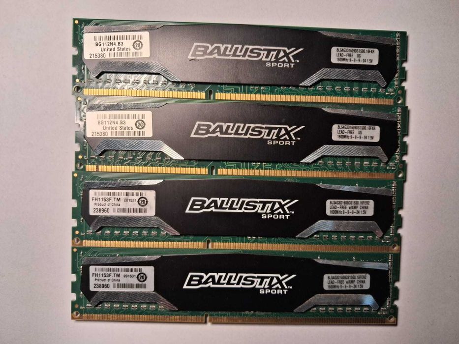 Pamięć RAM DDR3 16GB (4x4GB) Ballistix Sport