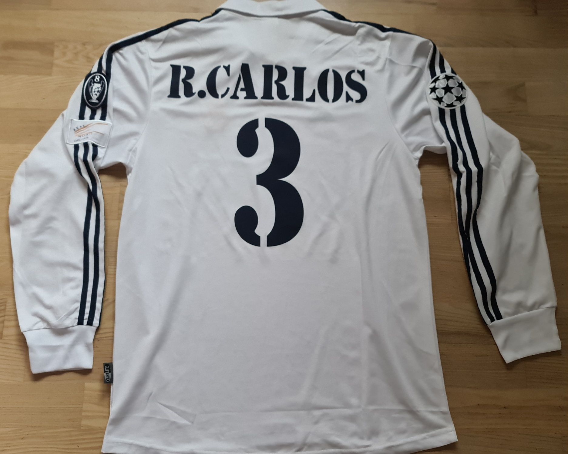 Real Madryt Adidas 01/02 UCL xl Roberto Carlos 3 longsleeve koszulka