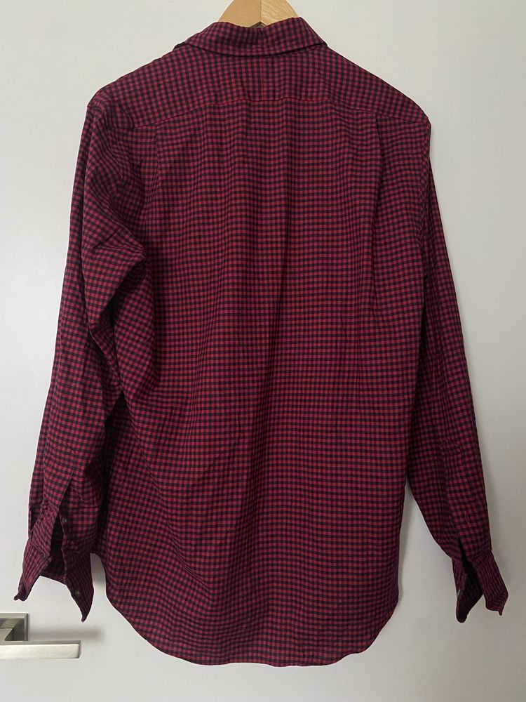 Koszula męska Ralph Lauren w kratę nowa slim fit M czerwona czarna