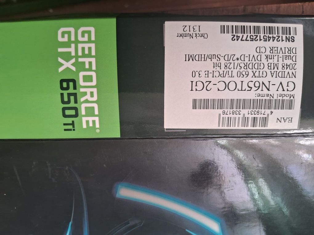 Продам відеокарту Gigabyte Geforce gtx 650ti 2gb б/у