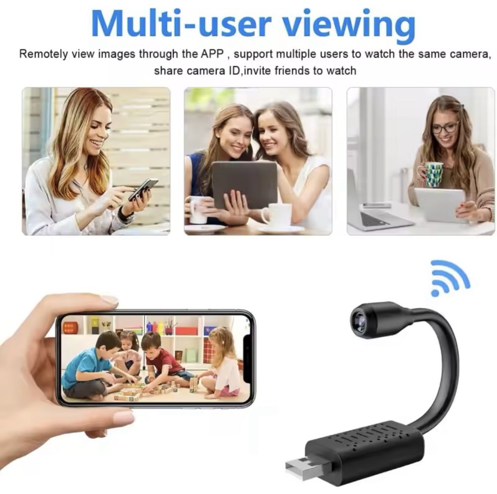 Wi-Fi міні-камера з нічним баченням, USB
