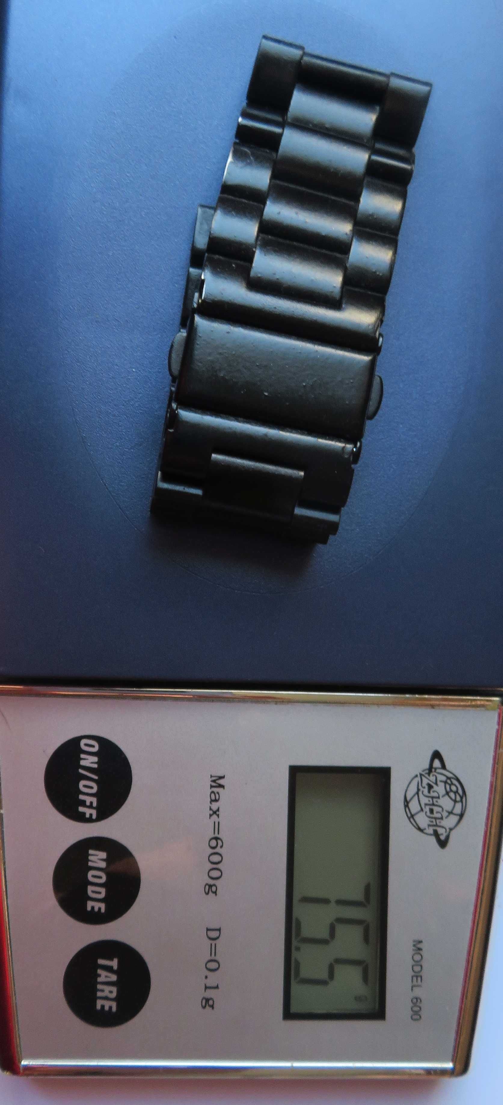 bransoleta do zegarka stalowa czarna
