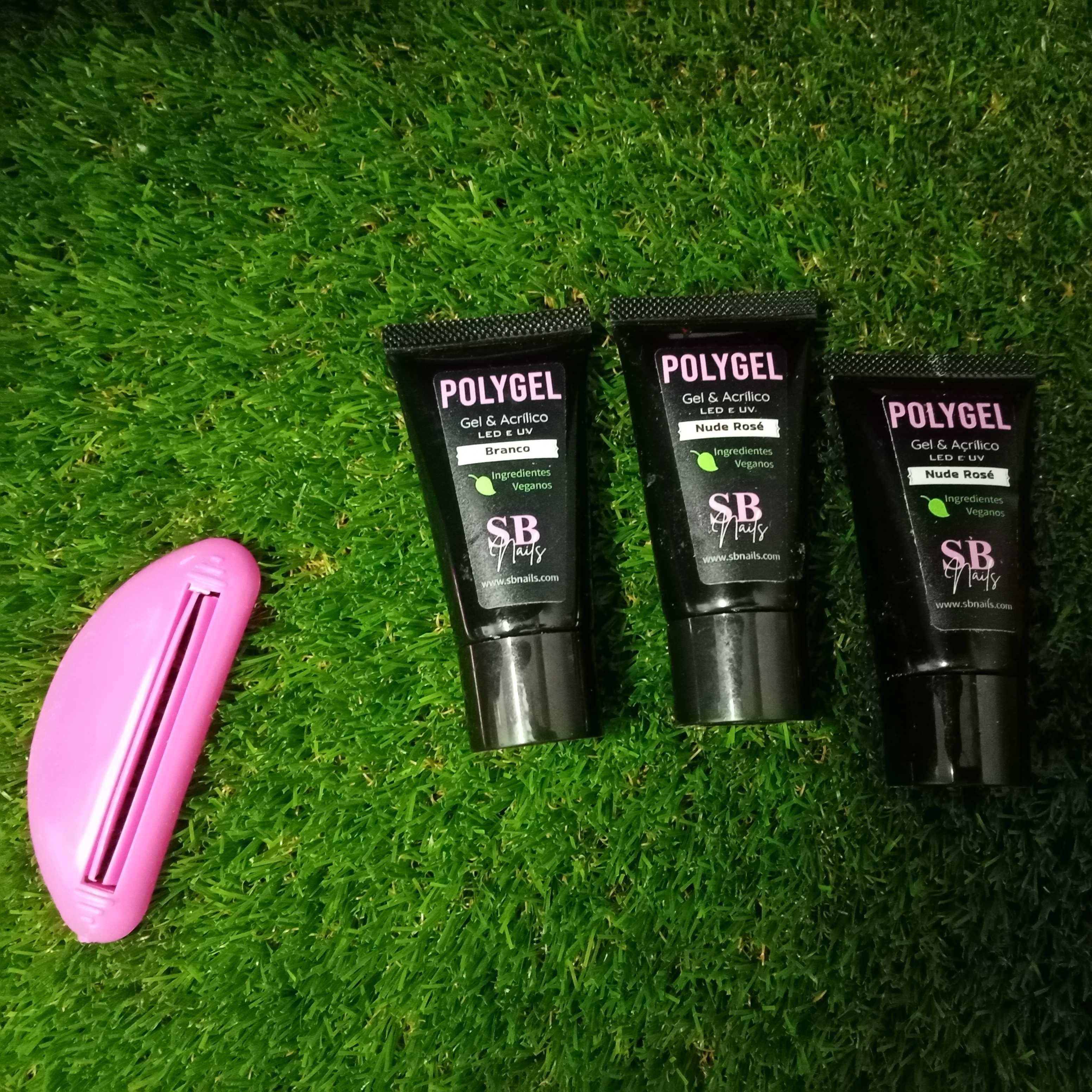 3 Polygel da SBnails novos + pincel e copo