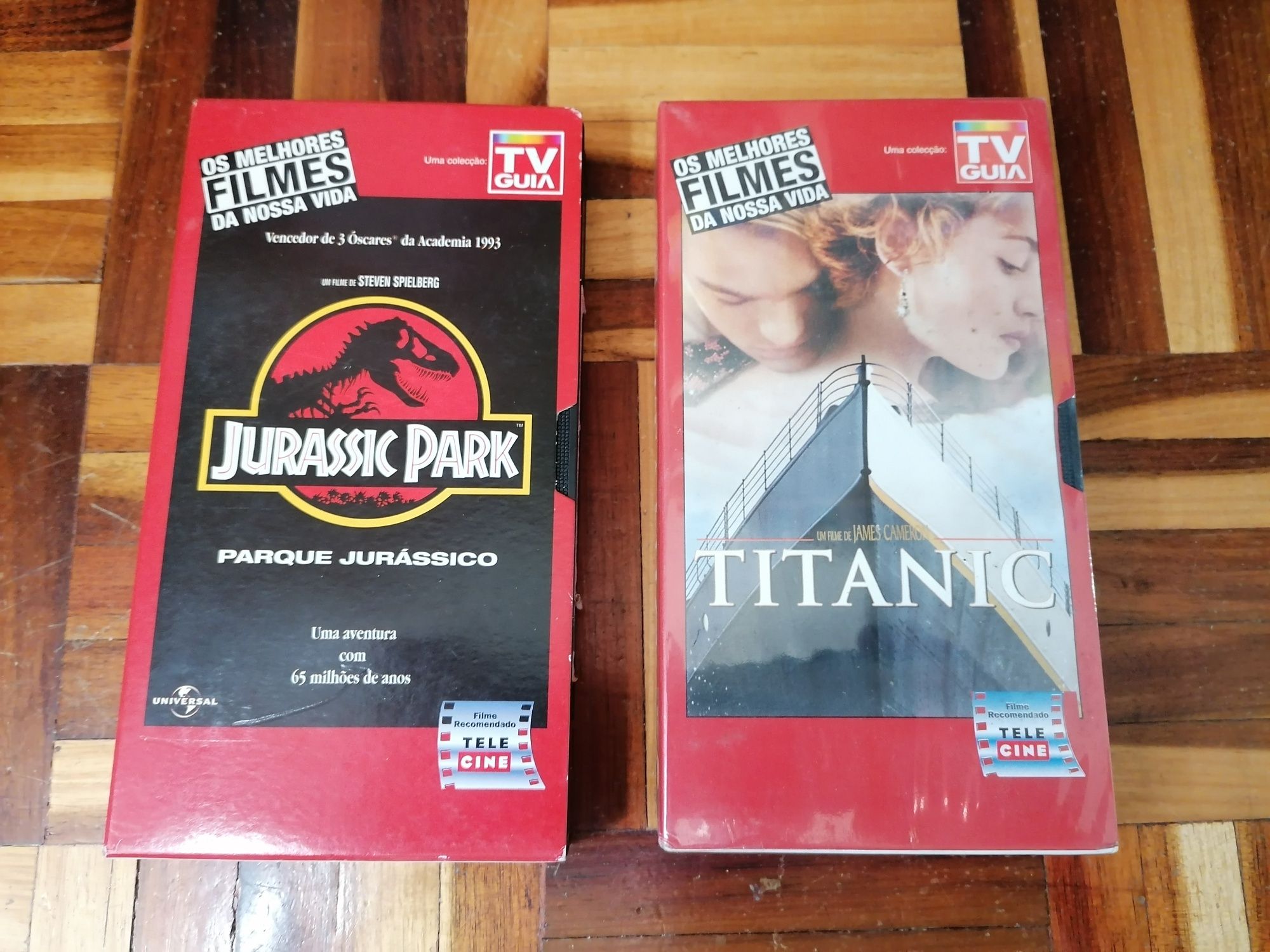 VHS jurassic park e titanic