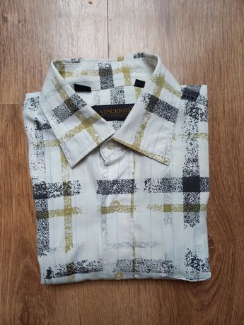 Koszula męska z modnym wzorem (printem) | rozmiar M/L