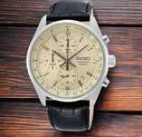 Pasek do zegarka Seiko SSB095 czarny 22 mm zapięcie motylkowe