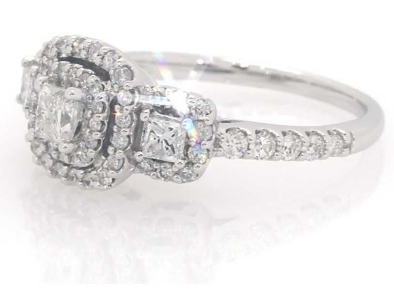 PIERŚCIONEK ZARĘCZYNOWY brylanty 7/8 karata 14K białe złoto