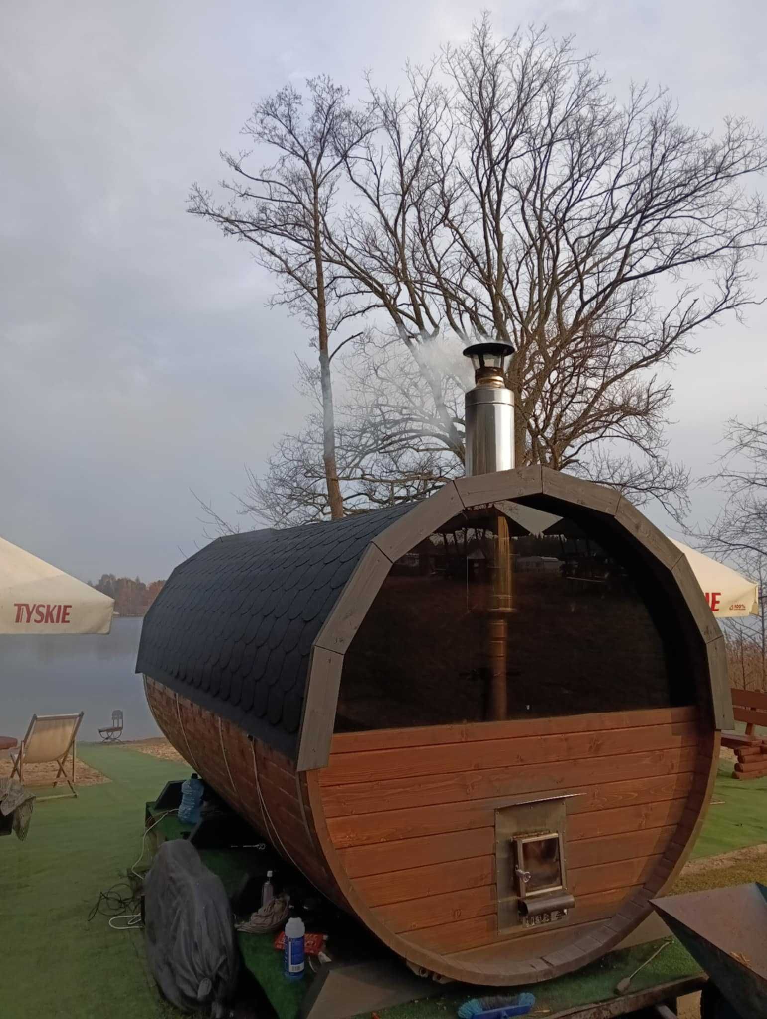 Sauna beczka 8-osób piec Harvia M3SL na drewno